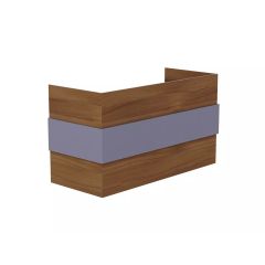 MHM RD-1 Reception Desk, 180 cm, Natural Dijon Walnut-Dust Grey