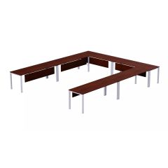 MHM Figura 72-12 12 Seater U-Shaped Conference Meeting Table, Apple Cherry