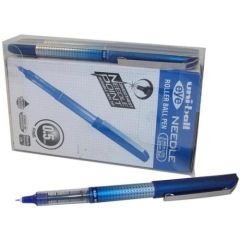 Uni-ball UB185S Eye Needle Rollerball Pen - 0.5 mm - Blue (Pack of 12)