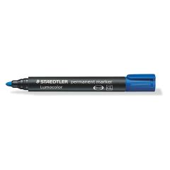 Staedtler 352 Lumocolor Permanent Marker - 2mm Bullet Tip - Blue (Pack of 10)