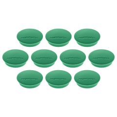 Magnetoplan COP 1662105 Discofix Junior Magnet - 34mm(D) x 9mm - Green (Pack of 10)