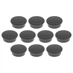 Magnetoplan COP 1662112 Discofix Junior Magnet - 34mm(D) x 9mm - Black (Pack of 10)
