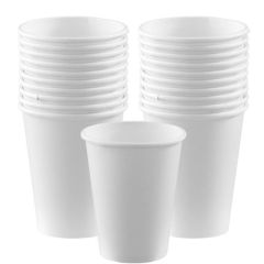 Al Daya 9Oz Single Wall Paper Cups - White (Pack of 50) 