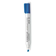Staedtler 351B Lumocolor White Board Marker - 2-5mm Chisel Tip - Blue (Pack of 10)