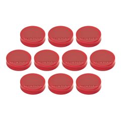 Magnetoplan COP 1664506 Discofix Hobby Magnet - 25mm(D) x 8mm - Red (Pack of 10)