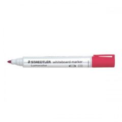 Staedtler 351 Lumocolor White Board Marker - 2mm Bullet Tip - Red (Pack of 10)