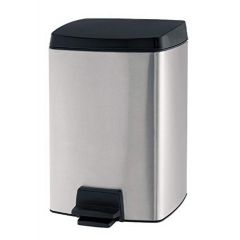 Brabantia BR-461804 Rectangular Matt Steel Pedal Bin - 10 Liter