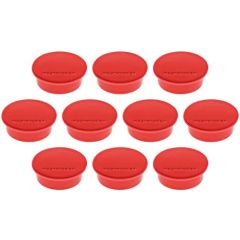 Magnetoplan COP 1664606 Discofix Mini Magnet - 20mm(D) x 7mm - Red (Pack of 10)
