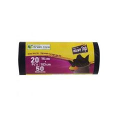 Enviro Care Medium Garbage Bags - Black - 75 x 103cm (Pack of 20)