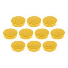 Magnetoplan COP 1664602 Discofix Mini Magnet -20mm(D) x 7mm - Yellow (Pack of 10)