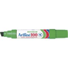 Artline 100 Jumbo Permanent Marker - Broad Chisel Tip - Green (Pack of 12)