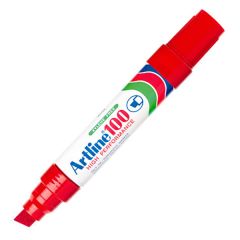 Artline 100 Jumbo Permanent Marker- Broad Chisel Tip - Red (Pack of 12)