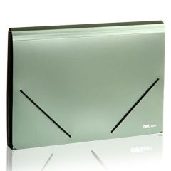 Deli 5551 Expanding File with 12 Pockets - A4 - Green