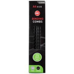 GBC 4028173 Binding Comb, 21 Ring 6 mm A4 Black Pack of 100