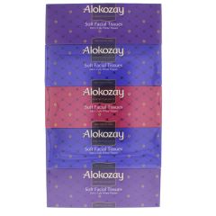Alokozay 2 Ply White Facial Tissue - 170 Sheets x (Pack of 5)