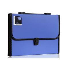 Deli 5559 Twin Color Expanding File with Handle - A4 - Assorted Color - 1 Piece