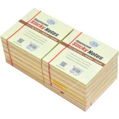 FIS FSPO334C100 Assorted Color Sticky Notes - 3" x 3" - 100 Sheets x 12 Pads / Pack