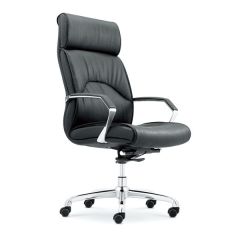 Mazaya MF 0154 High Back Executive Chair - Black In Leather