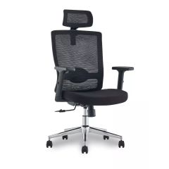 MHM SleekLine T01B High Back Ergonomic Office Mesh Chair, Black