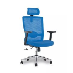 MHM SleekLine T01B High Back Ergonomic Office Mesh Chair, Blue