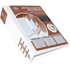 FIS FSBD245DPB 2-Ring Presentation Binder - 45mm Ring - A4 - White