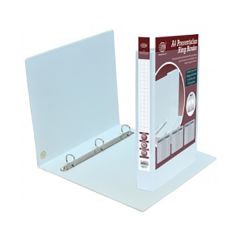 FIS FSBD315DPB 3-Ring Presentation Binder - 15mm Ring - A4 - White