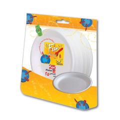 Fun Everyday 7" Plain Foam Plate - White (Pack of 25)