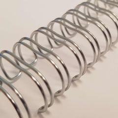 TPPS Binding Ring Wire 3:1, 6.4mm (1/4"), 34 Loops, Silver (Pack of 100)