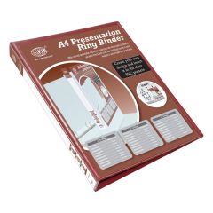 FIS FSBD415DPB 4-Ring Presentation Binder - 15mm Ring - A4 - White