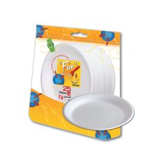 Fun 10" Round Foam Plate - White - 25 Pieces x (Pack of 20)