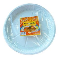 Hotpack  9" Plastic Plate - White - 25 Pieces x (Pack of 20)