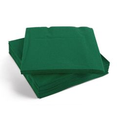 Duni 24310090 3-Ply Green Napkins - 24 x 24cm - 250 Napkins x (Box of 12)