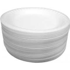 Al Daya  10" Foam Plates - White - 25 Pieces (Pack of 20)