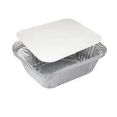 Al Daya Aluminum Foil Food Container with Cover - 32 x 27 x 8cm (Pack of 100)