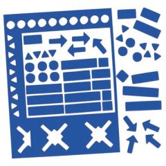 Legamaster 7-448103 Assorted Magnetic Symbols - 10mm - Blue (Set of 70)