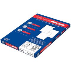 FIS FSLA2-1-100 Multi-Purpose White 114mm(D) Labels - A4 (2 Stickers x 100 Sheets)