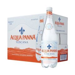 Acqua Panna Natural Mineral Water - 1 Liter Glass Bottle x (Pack of 12)