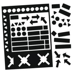 Legamaster 7-448201 Assorted Magnetic Symbols - 20mm - Black (Set of 30)