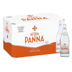 Acqua Panna Natural Mineral Water - 500ml Glass Bottle x (Pack of 24)