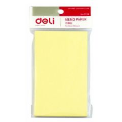 Deli 7735 Yellow Memo Paper - 76 x 126mm (100 Sheets)