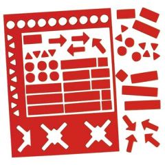 Legamaster 7-448202 Assorted Magnetic Symbols - 20mm - Red (Set of 30)