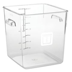 Rubbermaid 1980249 Polycarbonate Square Container - 7.6 Liter - White
