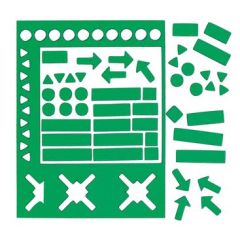 Legamaster 7-448204 Assorted Magnetic Symbols - 20 mm - Green (Set of 30)