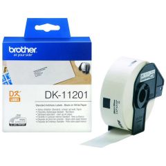Brother DK-11201 Standard 29 x 90mm Address Label - Black on White - 400 Labels / Roll