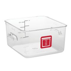 Rubbermaid 1980321 Polycarbonate Square Container - 3.8 Liter - Red