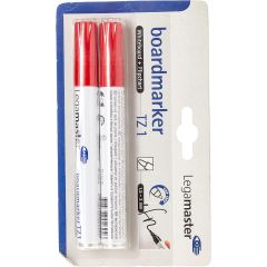 Legamaster 7-110002-2 Board Marker, Tz1 Pack Of 2, Red