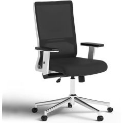 MHM SL 518 Mid Back Mesh Chair with Adjustable Armrests and Backrest, Black