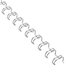 GBC 2101007E Wire Binding Element, 3:1 Pitch A4 5 mm Silver Pack of 100