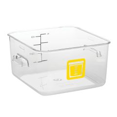 Rubbermaid 1980234 Polycarbonate Square Container - 3.8 Liter - Yellow