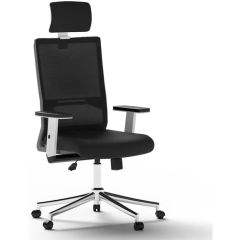 MHM SL 518 High Back Mesh Chair with Adjustable Armrests and Backrest, Black